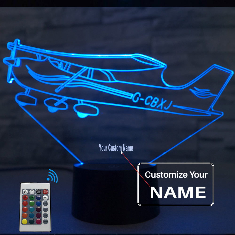 Beautiful Cessna Skyhawk Designed 3D Lamp
