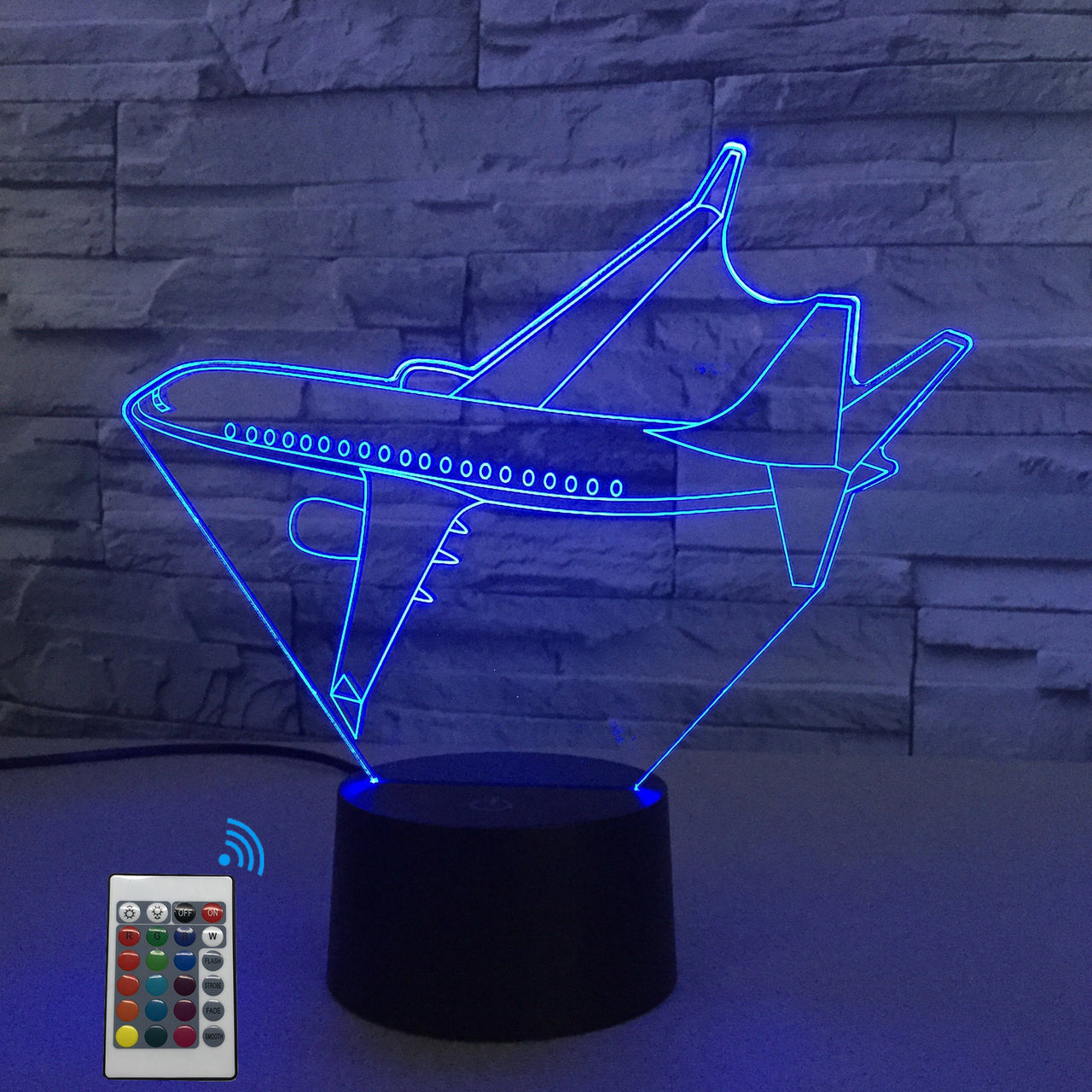 Turning Airplane Designed 3D Lamp