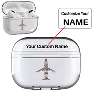 Thumbnail for Airplane Shape Aviation Alphabet Designed Transparent Earphone AirPods 