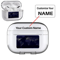 Thumbnail for World Map From Space Designed Transparent Earphone AirPods 