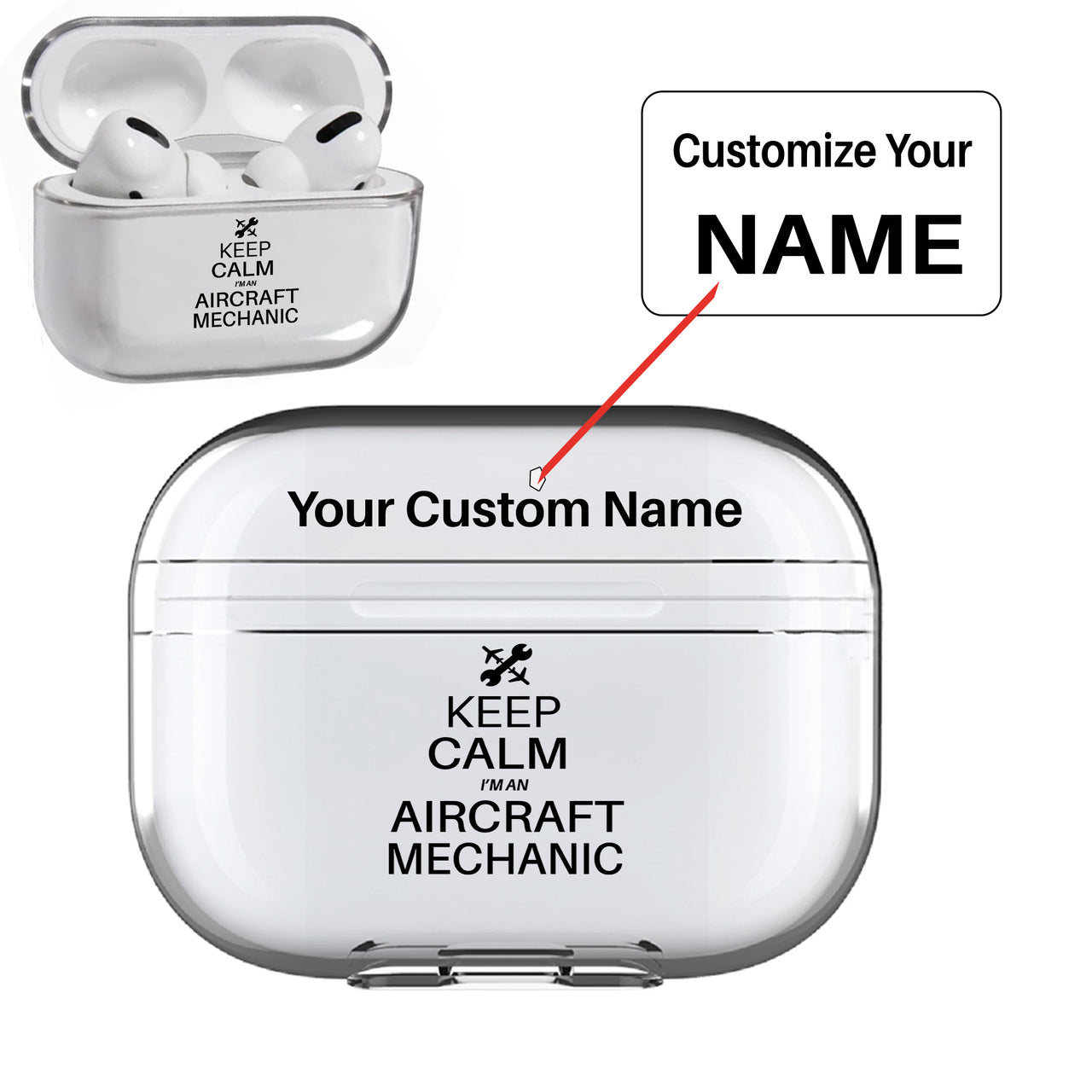 Aircraft Mechanic Designed Transparent Earphone AirPods "Pro" Cases