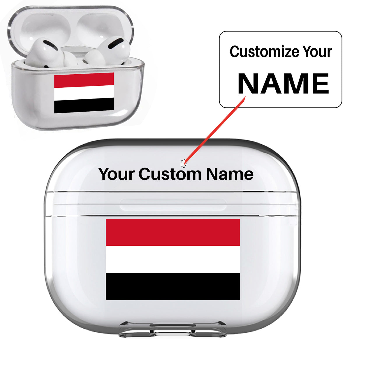 Yemen Designed Transparent Earphone AirPods "Pro" Cases