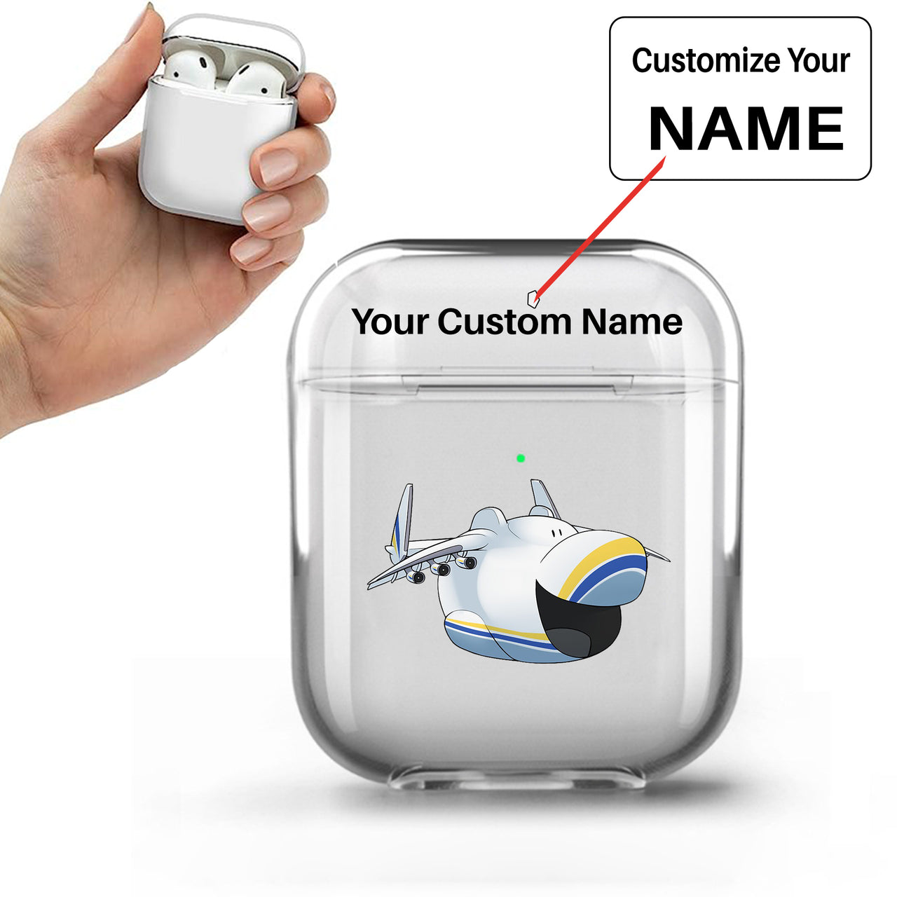 Antonov 225 Mouth Designed Transparent Earphone AirPods Cases