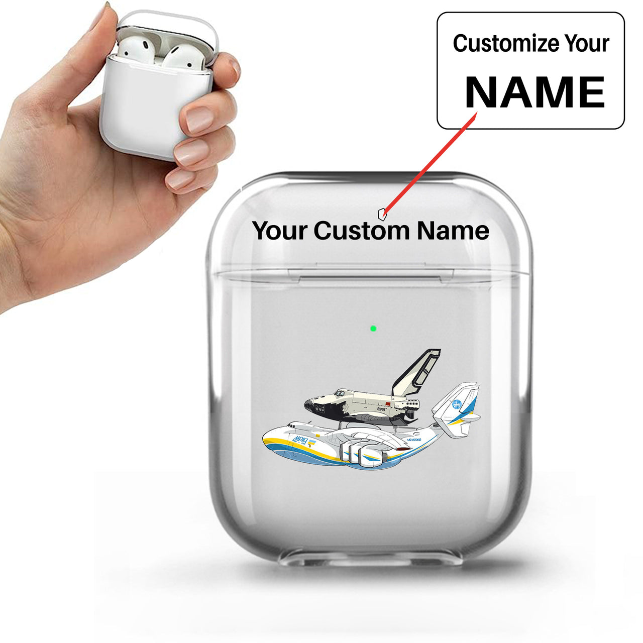 Antonov An-225 & Buran Designed Transparent Earphone AirPods Cases