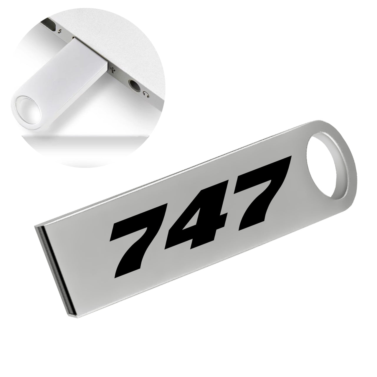 747 Flat Text Designed Waterproof USB Devices