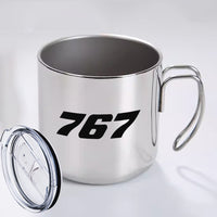 Thumbnail for 767 Flat Text Designed Stainless Steel Portable Mugs