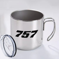 Thumbnail for 757 Flat Text Designed Stainless Steel Portable Mugs