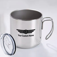 Thumbnail for Custom Name (Badge 6) Designed Stainless Steel Portable Mugs