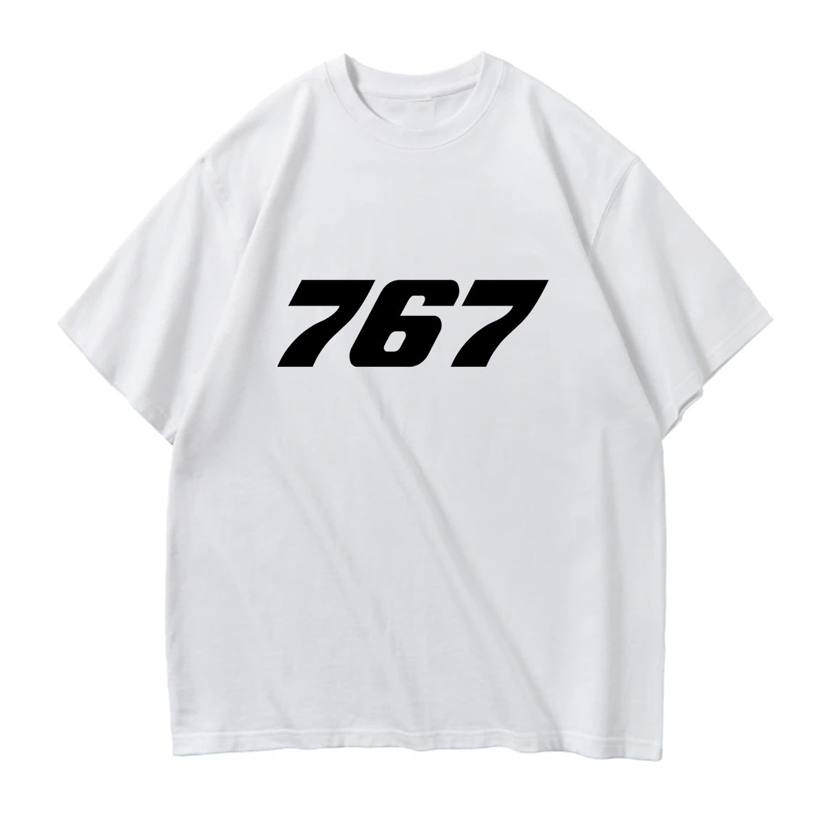 767 Flat Text Designed Relax Fit T-Shirts