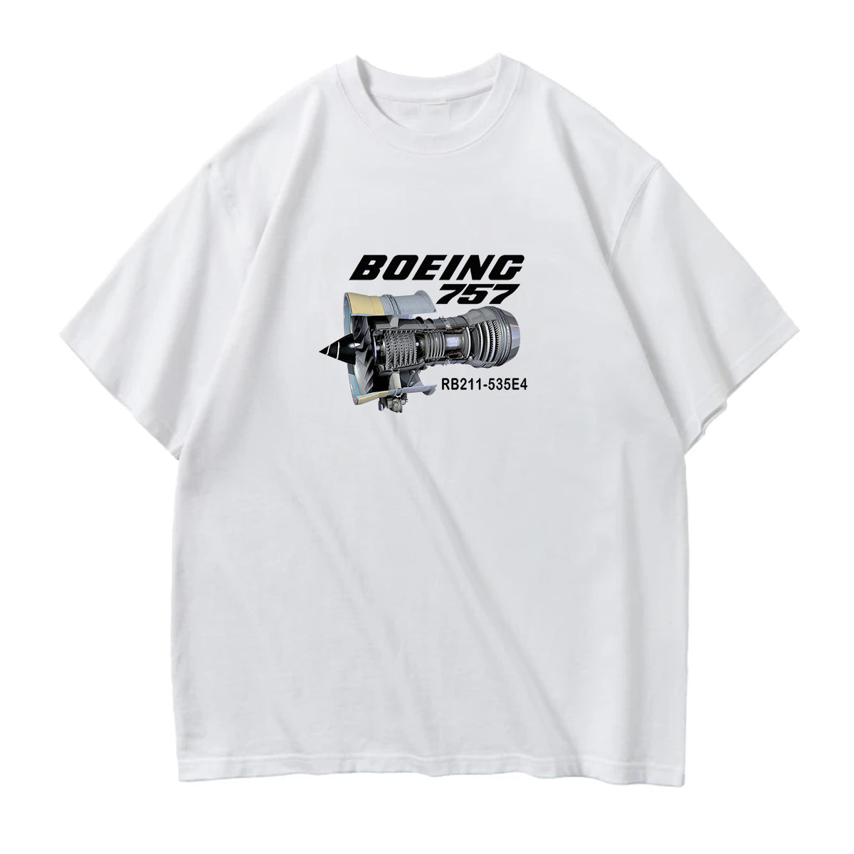 Boeing 757 & Rolls Royce Engine (RB211) Designed Relax Fit T-Shirts
