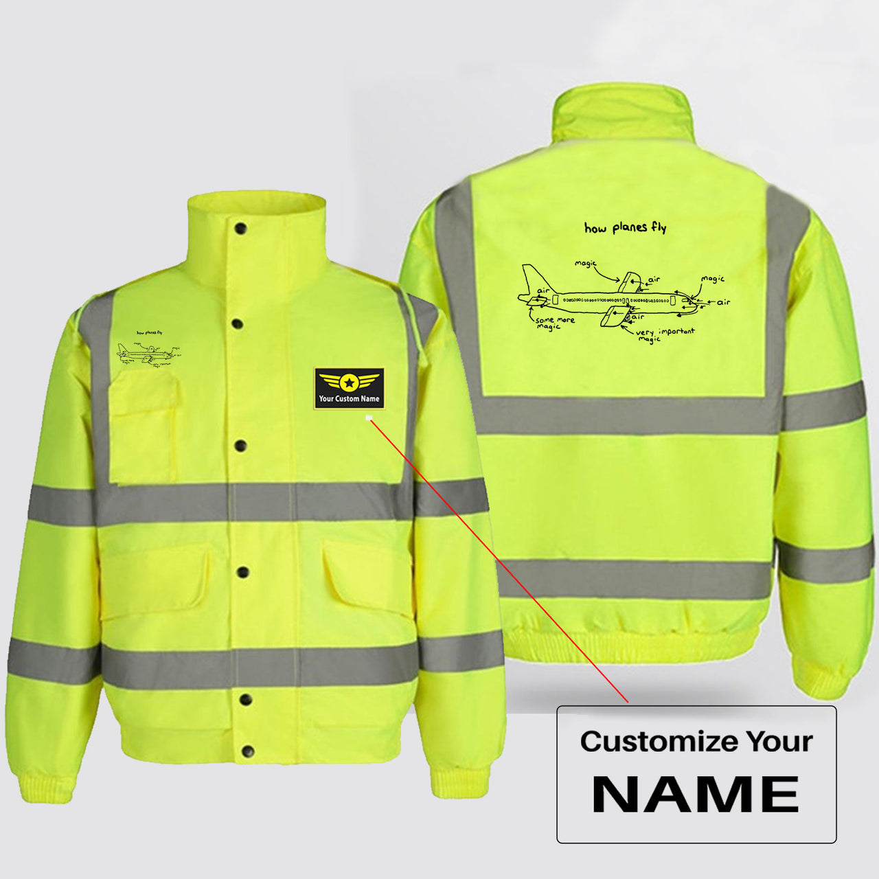 How Planes Fly Designed Reflective Winter Jackets