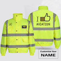 Thumbnail for I Like Aviation Designed Reflective Winter Jackets