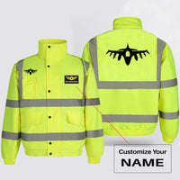 Thumbnail for Fighter Jet 16 Silhouette Designed Reflective Winter Jackets