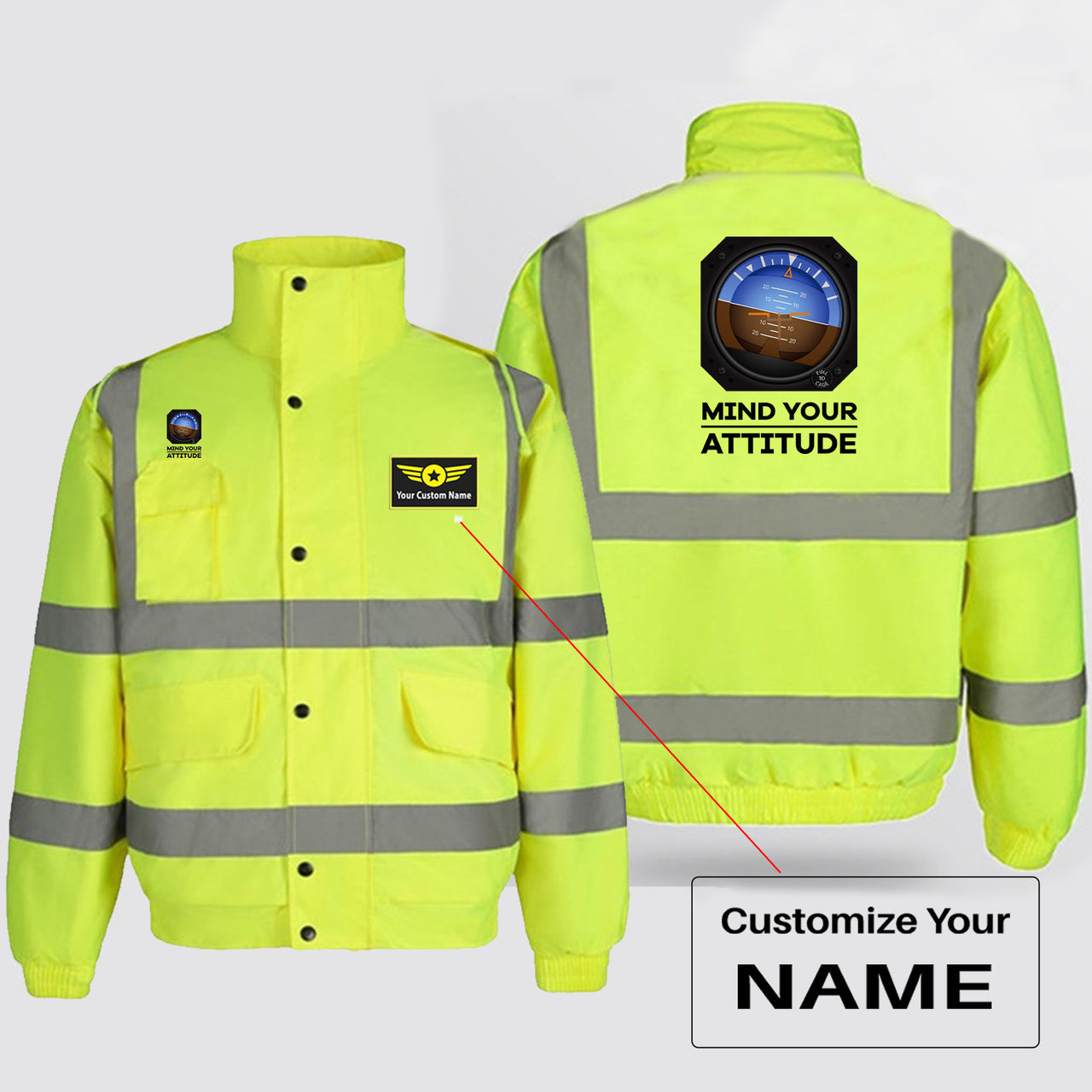 Mind Your Attitude Designed Reflective Winter Jackets