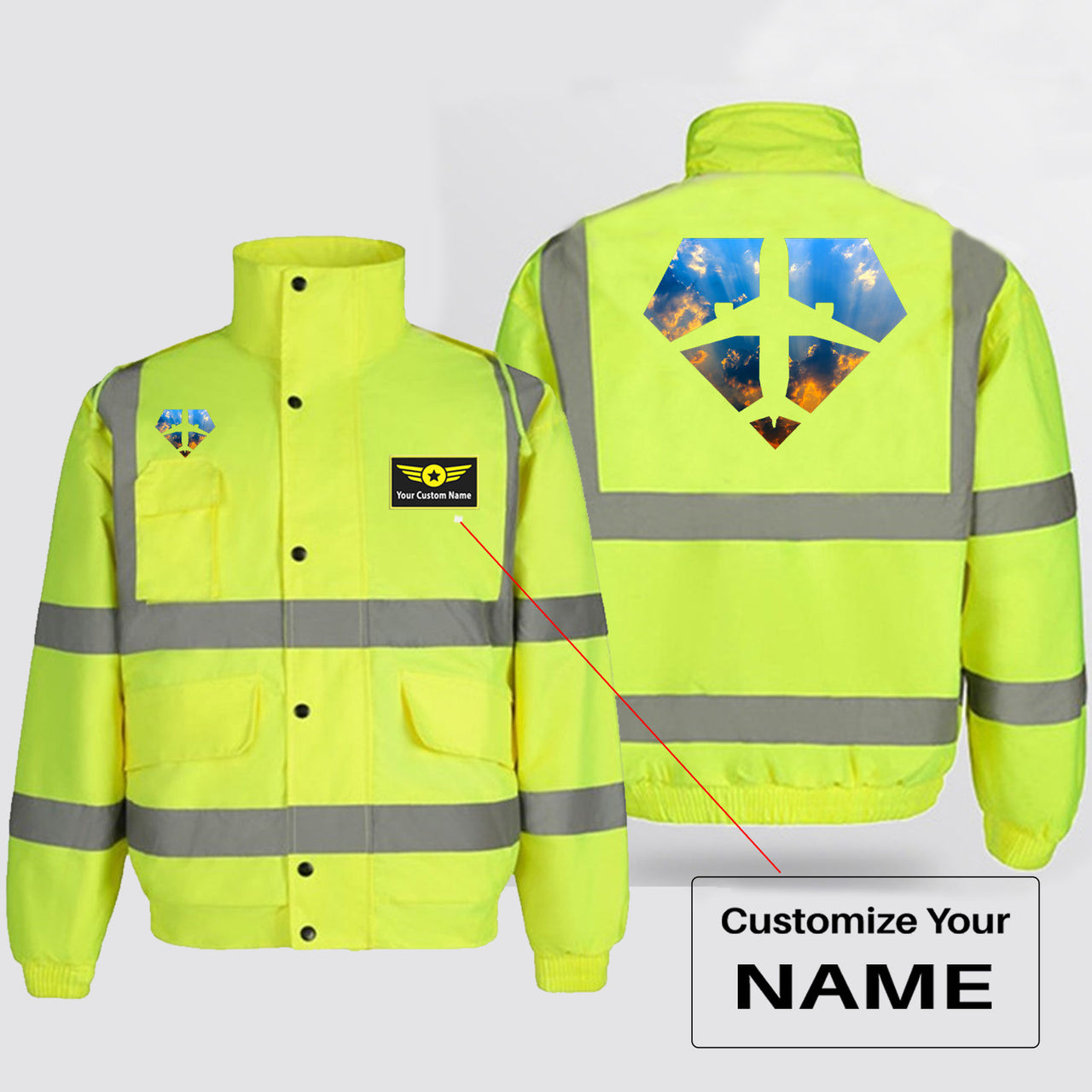 Supermen of The Skies (Sunrise) Designed Reflective Winter Jackets