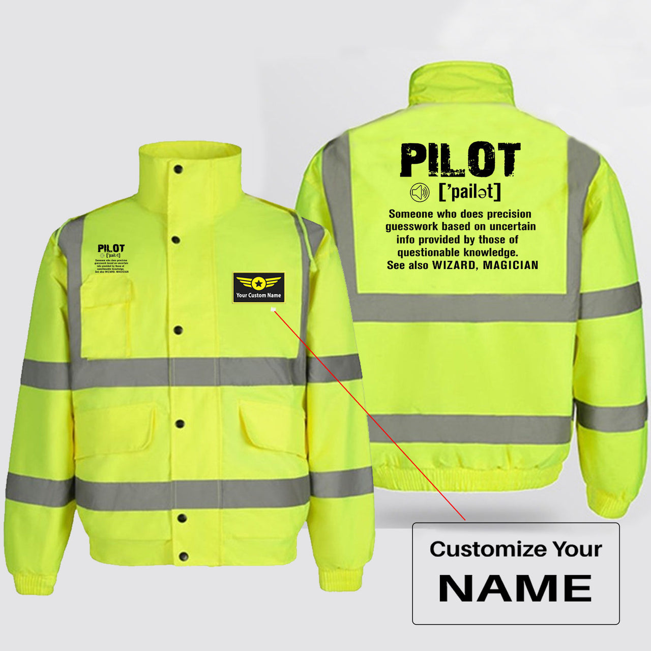 Pilot [Noun] Designed Reflective Winter Jackets