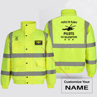 Thumbnail for People Fly Planes Pilots Fly Helicopters Designed Reflective Winter Jackets