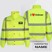 Thumbnail for I Love Embraer Designed Reflective Winter Jackets