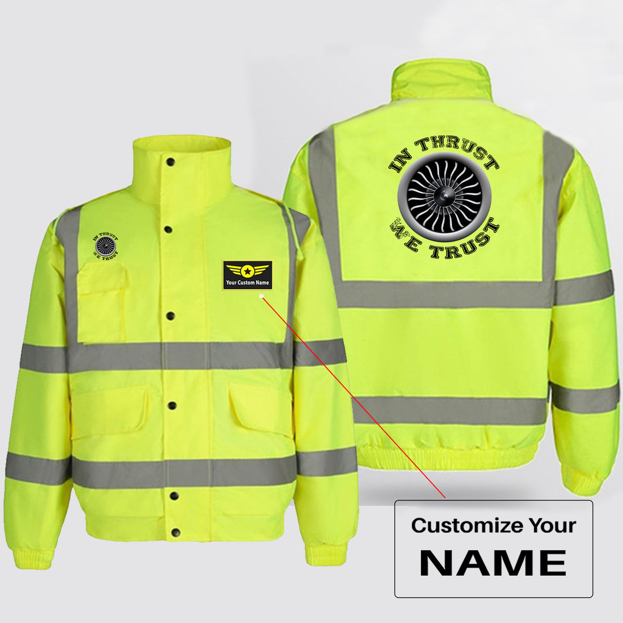 In Thrust We Trust (Vol 2) Designed Reflective Winter Jackets