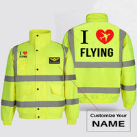 Thumbnail for I Love Flying Designed Reflective Winter Jackets