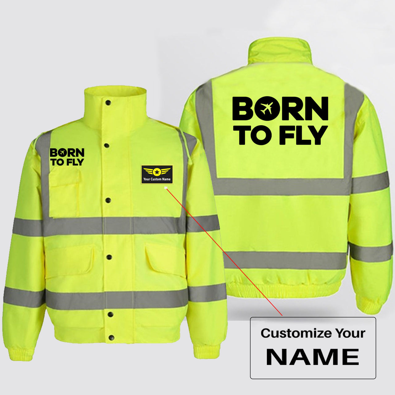 Born To Fly Special Designed Reflective Winter Jackets