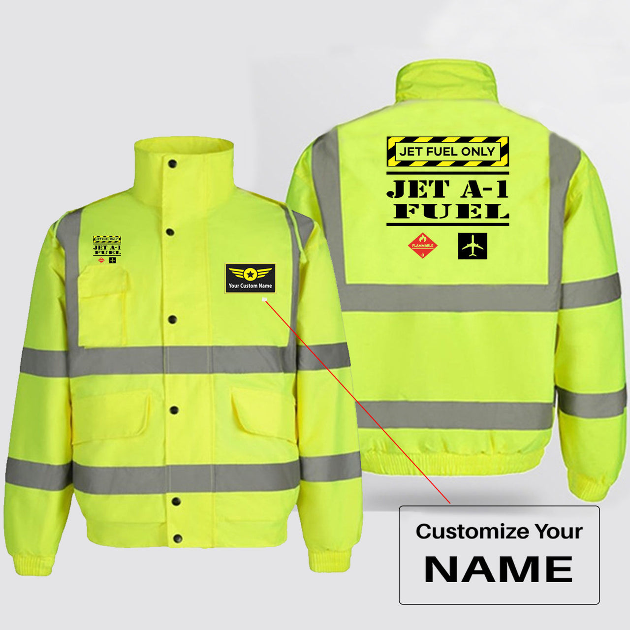 Jet Fuel Only Designed Reflective Winter Jackets