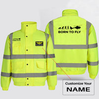 Thumbnail for Born To Fly Helicopter Designed Reflective Winter Jackets