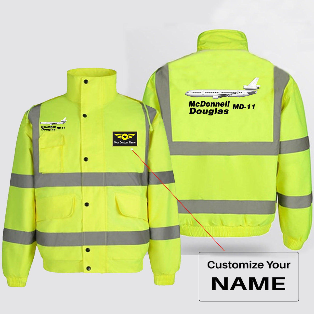 The McDonnell Douglas MD-11 Designed Reflective Winter Jackets
