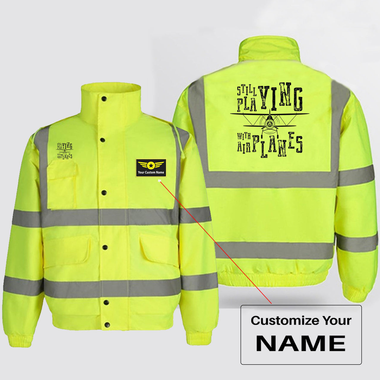 Still Playing With Airplanes Designed Reflective Winter Jackets