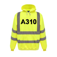 Thumbnail for A310 Flat Text Designed Reflective Hoodies