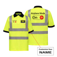 Thumbnail for Airplane Mode On Designed Reflective Polo T-Shirts