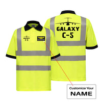 Thumbnail for Galaxy C-5 & Plane Designed Reflective Polo T-Shirts