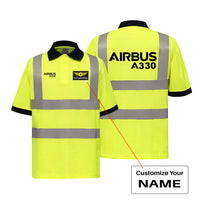 Thumbnail for Airbus A330 & Text Designed Reflective Polo T-Shirts