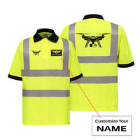Thumbnail for Drone Silhouette Designed Reflective Polo T-Shirts