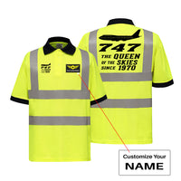 Thumbnail for Boeing 747 - Queen of the Skies (2) Designed Reflective Polo T-Shirts