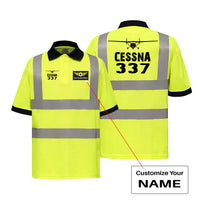 Thumbnail for Cessna 337 & Plane Designed Reflective Polo T-Shirts
