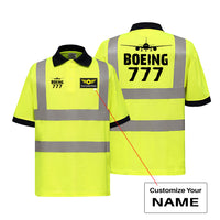 Thumbnail for Boeing 777 & Plane Designed Reflective Polo T-Shirts