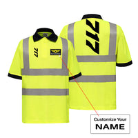Thumbnail for Boeing 717 Text Designed Reflective Polo T-Shirts