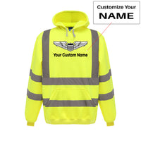 Thumbnail for Custom Name (Military Badge) Designed Reflective Hoodies
