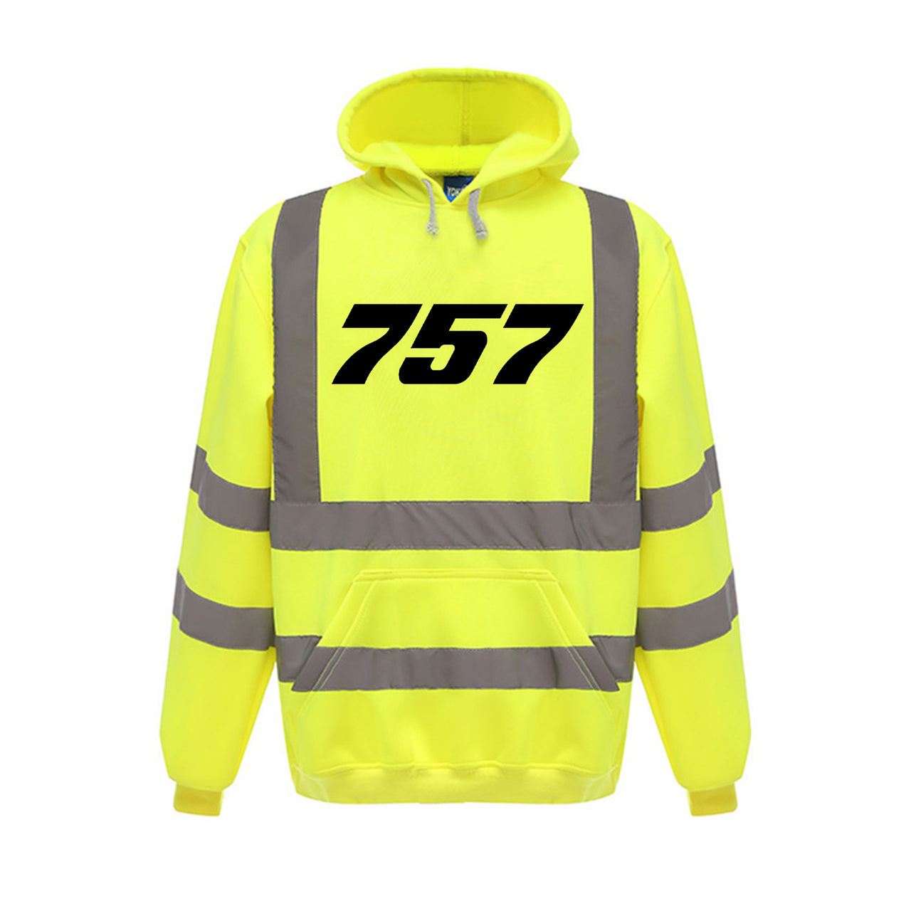757 Flat Text Designed Reflective Hoodies