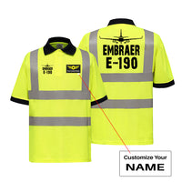 Thumbnail for Embraer E-190 & Plane Designed Reflective Polo T-Shirts