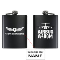 Thumbnail for Airbus A400M & Plane Designed Stainless Steel Hip Flasks
