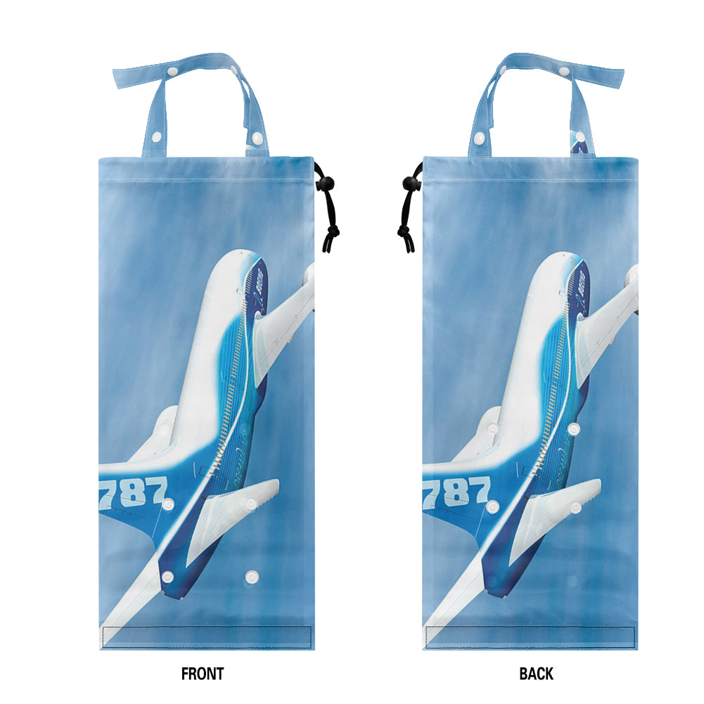 Beautiful Painting of Boeing 787 Dreamliner Designed Car Folding Garbage Bags