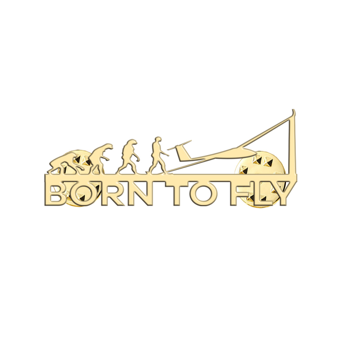 Born To Fly Glider Designed Hollow Pins