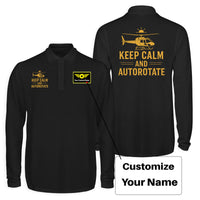 Thumbnail for Keep Calm and Autorotate Designed Long Sleeve Polo T-Shirts (Double-Side)
