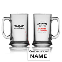 Thumbnail for Flight Attendant Designed Beer Glass with Holder