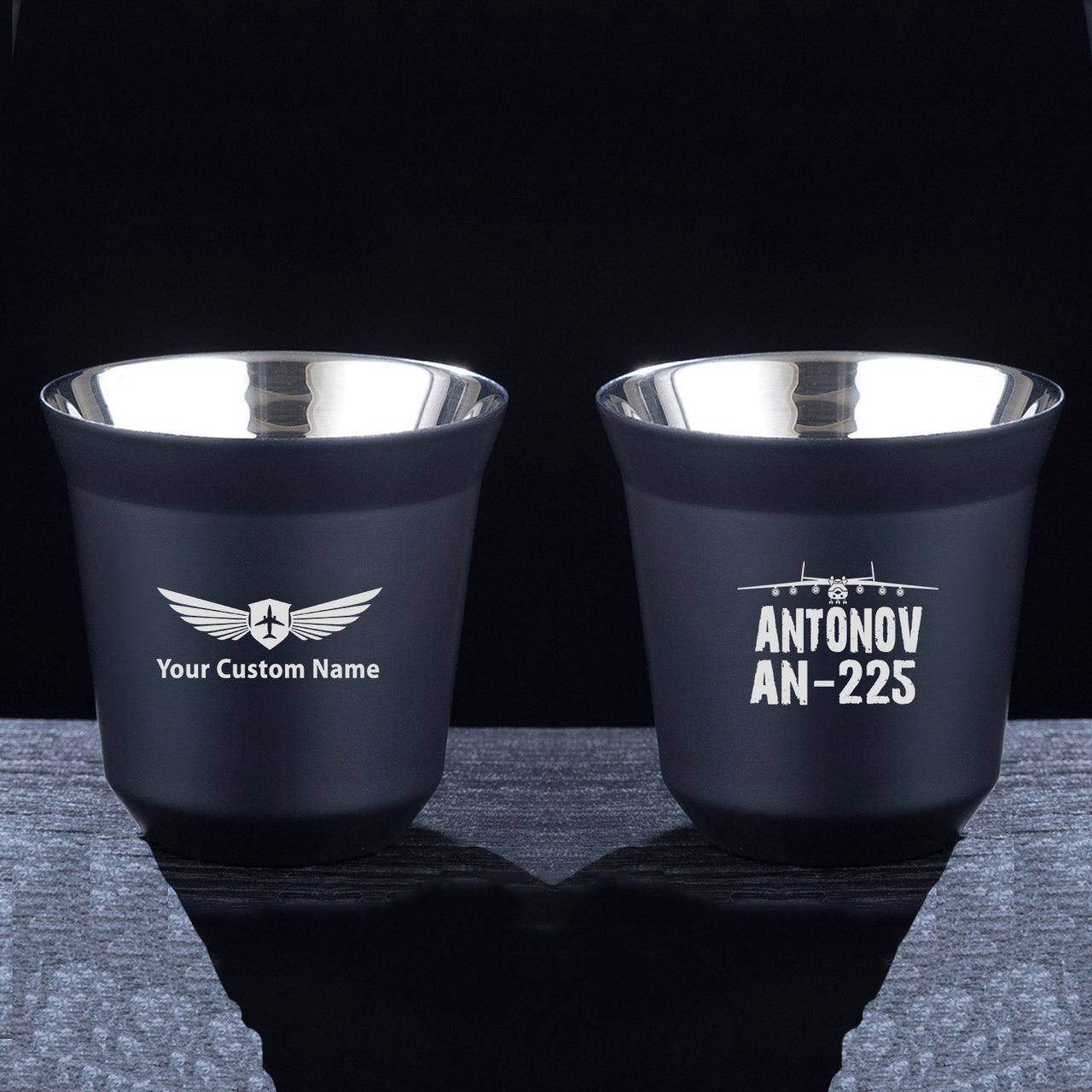 Antonov AN-225 & Plane Designed Double Wall Stainless Steel Coffee Mugs