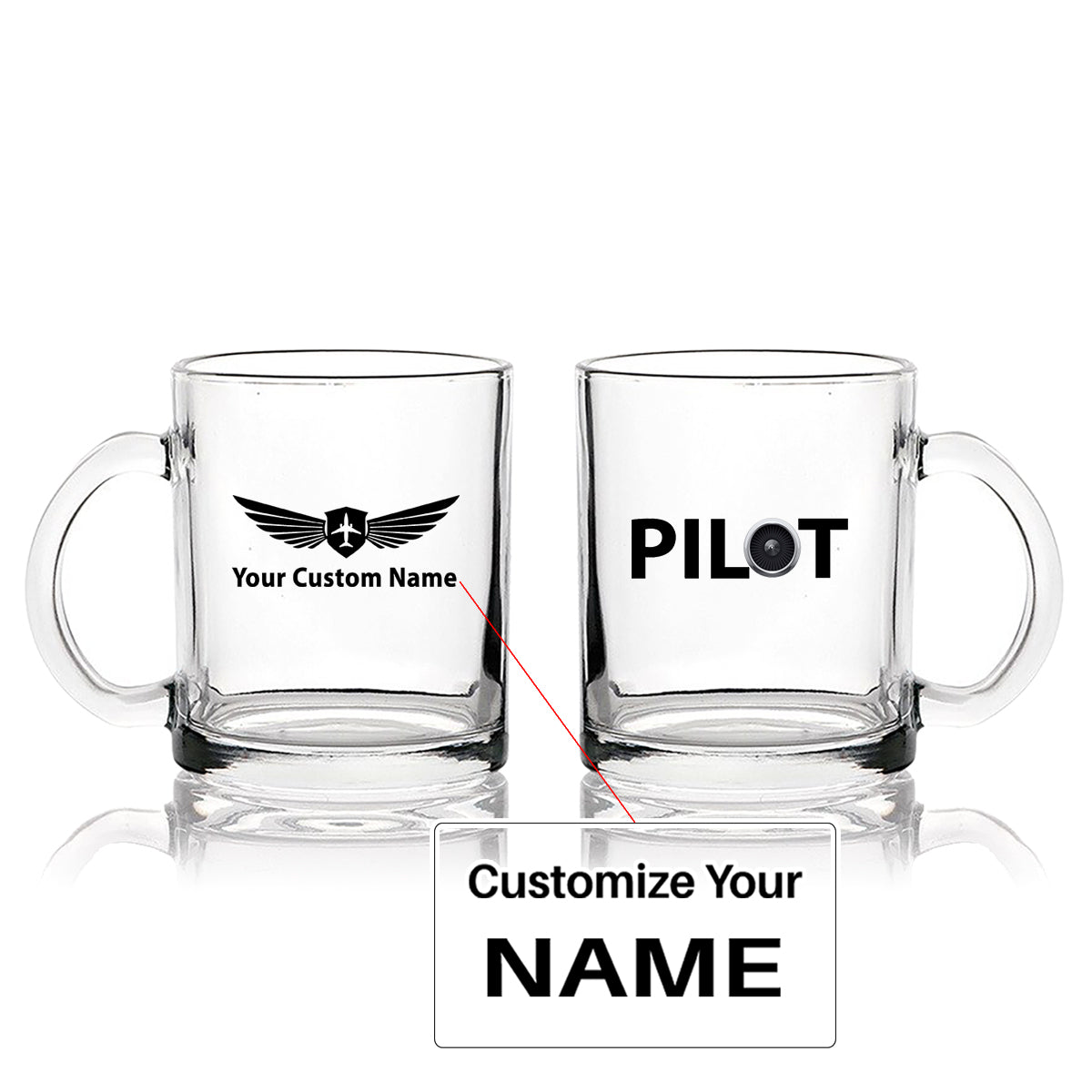 Pilot & Jet Engine Designed Coffee & Tea Glasses