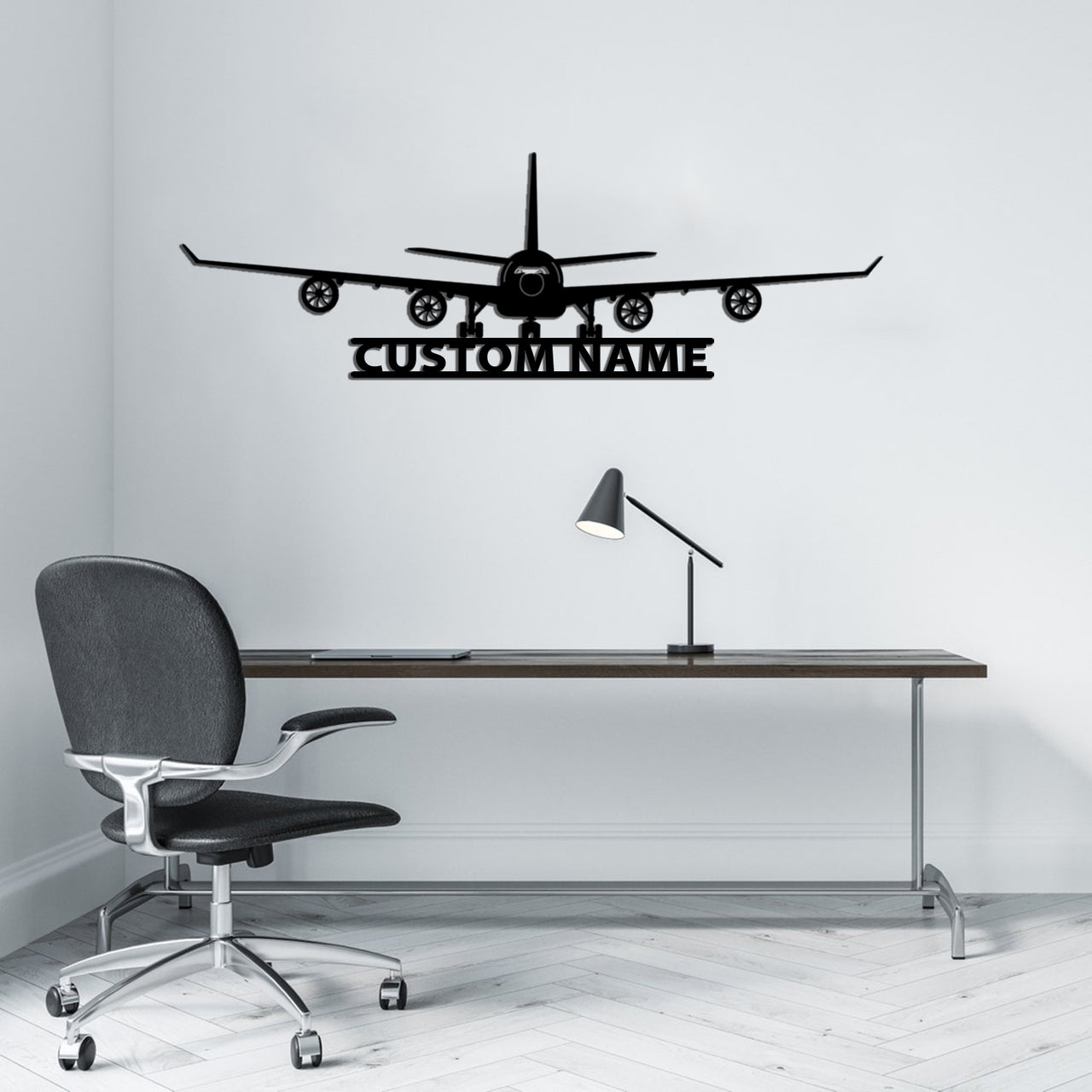Airbus A340 Silhouette Designed Wall Metal Signs