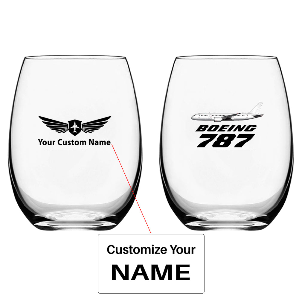 The Boeing 787 Designed Water & Drink Glasses
